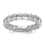 14k 4 carat Lab Grown Diamond VS/SI+ G+ Oval Complete Prong Set Size 9 Eternity Band