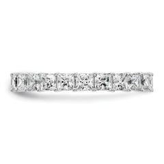 14k 3 carat Lab Grown Diamond VS/SI+ G+ Princess Complete Prong Set Size 9 Eternity Band