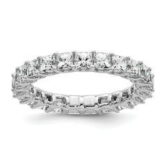 14k 3 carat Lab Grown Diamond VS/SI+ G+ Princess Complete Prong Set Size 9 Eternity Band
