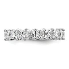 14k 4 carat Lab Grown Diamond VS/SI+ G+ Princess Complete Prong Set Size 9 Eternity Band