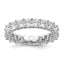 14k 4 carat Lab Grown Diamond VS/SI+ G+ Princess Complete Prong Set Eternity Band, Size 4–9 - Sophia Jewelers