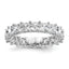 14k 5 carat Lab Grown Diamond VS/SI+ G+ Princess Complete Prong Set Eternity Band - Sophia Jewelers