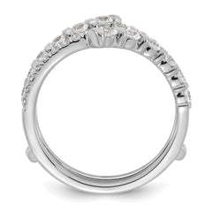 14k White Gold 3/4 carat Lab Grown Diamond VS/SI+ G+ Complete Ring Guard