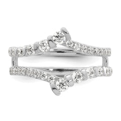 14k White Gold 3/4 carat Lab Grown Diamond VS/SI+ G+ Complete Ring Guard