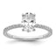 Oval Lab-Grown Diamond Engagement Ring in 14K White Gold (1 1/2 ct. tw., VS/SI+ G+), Size 7 - Sophia Jewelers
