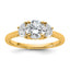 Three-Stone Engagement Ring in 14K Yellow Gold (1 3/8 ct. tw.), Size 7 - Sophia Jewelers