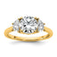Round Lab-Grown Diamond Three-Stone Engagement Ring in 14K Yellow Gold (2 ct. tw.), Size 7 - Sophia Jewelers