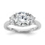 Certified Lab-Grown Diamond Engagement Ring in 14K White Gold (2 1/2 ct. tw., VS/SI+ G+), Size 7 - Sophia Jewelers