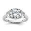 Three-Stone Engagement Ring in 14K White Gold (3 1/8 ct. tw.), Size 7 - Sophia Jewelers