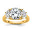Three-Stone Lab-Grown Diamond Engagement Ring in 14K Yellow Gold (4 ct. tw., VS/SI+ G+), Size 7 - Sophia Jewelers