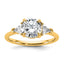 Lab-Grown Diamond Three-Stone Engagement Ring in 14K Yellow Gold (2 ct. tw., VS+ F+), Size 7 - Sophia Jewelers