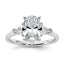 Trillion Three Stone Engagement Ring in 14K White Gold (2 1/2 ct. tw.), Size 7 - Sophia Jewelers