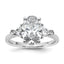 Oval & Trillion Lab-Grown Diamond Engagement Ring in 14K White Gold (3 1/8 ct. tw., VS/SI+ G+), Size 7 - Sophia Jewelers