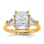 Radiant Lab-Grown Diamond Engagement Ring in 14K Yellow Gold (3 5/8 ct. tw.), Size 7 - Sophia Jewelers