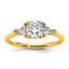 Lab-Grown Diamond Three-Stone Engagement Ring in 14K Yellow Gold (1 1/2 ct. tw.), Size 7 - Sophia Jewelers