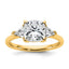 Cushion Lab-Grown Diamond Engagement Ring in 14K Yellow Gold (2 1/2 ct. tw.), Size 7 - Sophia Jewelers