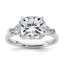 Cushion Lab-Grown Diamond Three-Stone Ring in 14K White Gold (4 ct. tw.), Size 7 - Sophia Jewelers
