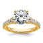 Round Lab-Grown Diamond Engagement Ring in 14K Yellow Gold (3 ct. tw., VS/SI+ G+), Size 7 - Sophia Jewelers