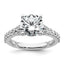 Lab-Grown Diamond Engagement Ring in 14K White Gold (3 ct. tw., VS+ F+), Size 7 - Sophia Jewelers