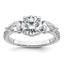 Three-Stone Lab-Grown Diamond Engagement Ring in 14K White Gold (2 1/3 ct. tw.), Size 7 - Sophia Jewelers