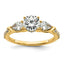 Certified Three-Stone Engagement Ring in 14K Yellow Gold (1 5/8 ct. tw.), Size 7 - Sophia Jewelers