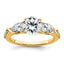 Three-Stone Lab-Grown Diamond Engagement Ring in 14K Yellow Gold (2 1/4 ct. tw.), Size 7 - Sophia Jewelers
