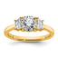 Round Lab-Grown Diamond Engagement Ring in 14K Yellow Gold (1 3/8 ct. tw.), Size 7 - Sophia Jewelers