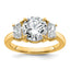 Certified Round Lab-Grown Diamond Engagement Ring in 14K Yellow Gold (3 1/2 ct. tw.), Size 7 - Sophia Jewelers