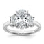 Certified Oval Lab-Grown Diamond Engagement Ring in 14K White Gold (3 1/3 ct. tw.), Size 7 - Sophia Jewelers