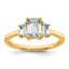 Emerald Lab-Grown Diamond Engagement Ring in 14K Yellow Gold (1 3/8 ct.), Size 7 - Sophia Jewelers