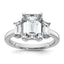 Emerald Lab-Grown Diamond Engagement Ring in 14K White Gold (4 ct. tw.), Size 7 - Sophia Jewelers