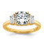Three-Stone Engagement Ring in 14K Yellow Gold (2 1/2 ct. tw.), Size 7 - Sophia Jewelers