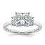 Princess Lab-Grown Diamond Three-Stone Ring in 14K White Gold (2 ct. tw.), Size 7 - Sophia Jewelers