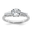 Three-Stone Engagement Ring in 14K White Gold (1 1/2 ct. tw., VS+ F+), Size 7 - Sophia Jewelers