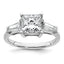 Princess and Baguette Lab-Grown Diamond Three-Stone Ring in 14K White Gold (2 5/8 ct. tw.), Size 7 - Sophia Jewelers