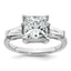 Three Stone Engagement Ring in 14K White Gold (3 1/5 ct. tw.), Size 7 - Sophia Jewelers