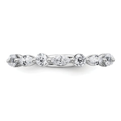 True Origin 14k White Gold 3/4 carat Lab Grown Diamond VS+ F+ Wedding Band