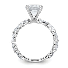 True Origin 14k White Gold 5/8 carat Lab Grown Diamond VS+ F+ Round Semi Mount Engagement Ring
