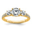Three Stone Engagement Ring in 14K Yellow Gold (1 5/8 ct. tw.), Size 7 - Sophia Jewelers