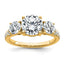 Three-Stone Lab-Grown Diamond Engagement Ring in 14K Yellow Gold (3 1/5 ct. tw.), Size 7 - Sophia Jewelers