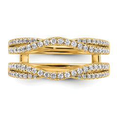 14k 5/8 carat Lab Grown Diamond VS+ F+ Complete Ring Guard