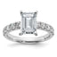 Certified Emerald-Cut Lab-Grown Diamond Engagement Ring in 14K White Gold (2 3/4 ct. tw.), Size 7 - Sophia Jewelers