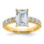 Emerald-Cut Lab-Grown Diamond Engagement Ring in 14K Yellow Gold (3 3/4 ct. tw.), Size 7 - Sophia Jewelers