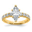 Marquise Lab-Grown Diamond Engagement Ring in 14K Yellow Gold (2 1/5 ct. tw.), Size 7 - Sophia Jewelers