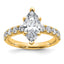 Marquise Lab-Grown Diamond Engagement Ring in 14K Yellow Gold (2 3/4 ct. tw.), Size 7 - Sophia Jewelers