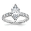Marquise Lab-Grown Diamond Engagement Ring in 14K White Gold (2 3/4 ct. tw.), Size 7 - Sophia Jewelers
