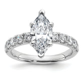 14k Certified 2 3/4 carat Lab Grown Diamond VS+ F+ Marquise Complete Engagement Ring