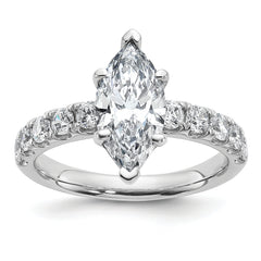 14k Certified 2 3/4 carat Lab Grown Diamond VS+ F+ Marquise Complete Engagement Ring