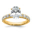 Oval Lab-Grown Diamond Engagement Ring in 14K Yellow Gold (3 3/4 ct. tw.), Size 7 - Sophia Jewelers