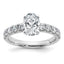 Oval Lab-Grown Diamond Engagement Ring in 14K White Gold (3 3/4 ct. tw.), Size 7 - Sophia Jewelers